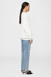 Pure Color Letter Pattern Embroidered <strong>Hoodie</strong> Autumn Oversized <strong>Sweater</strong> Crew Neck Towel Embroidery Custom Sweatshirt