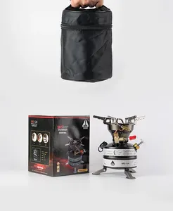 Réchaud de camping portable et pliable à gaz butane, léger, intégré, haute puissance, coupe-vent, avec allumage - Product Image 3