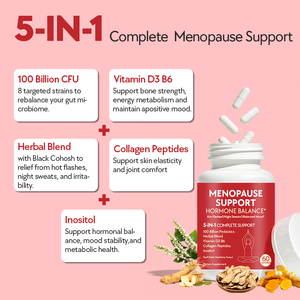 Cápsulas <span class=keywords><strong>de</strong></span> Suplemento para <span class=keywords><strong>la</strong></span> <span class=keywords><strong>Menopausia</strong></span> con Colágeno e Inotisol para Mujeres, Ayuda con <span class=keywords><strong>los</strong></span> Brotes <span class=keywords><strong>de</strong></span> Calor y las Sudaderas Nocturnas, Soporte para <span class=keywords><strong>la</strong></span> <span class=keywords><strong>Menopausia</strong></span> OEM - Product Image 5