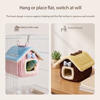 Nichoir d'hiver chaud pour oiseaux, Nid de perroquet en peluche épaisse, Cabane pour cage à oiseaux pour perruche, calopsitte, petit oiseau de compagnie, Grotte de sommeil chaude