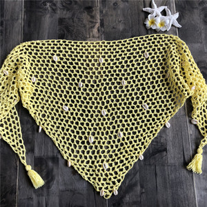 Copricostume all'uncinetto a rete con motivo a conchiglia, scialle estivo sexy traforato per donna, protezione solare - Product Image 5