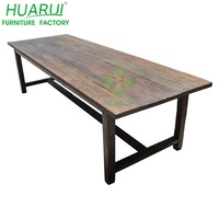 Événement table de ferme pliable au design moderne en bois massif de style rustique table ronde pliante pour fête de mariage en plein air