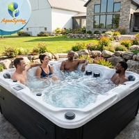 Maßgefertigte Massage-Spa-Wannen mit Bluetooth für 7 Personen, Balboa Smart Hot Tub, Jacuzzi, Outdoor-Spa, Whirlpool-Badewanne für Gartenpartys