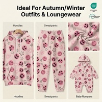 Tela de algodón con estampado de sonrisa aterradora para Halloween, tela de felpa francesa, tela de punto de jersey con reverso de lazo para sudaderas, sin pedido mínimo, personalizada