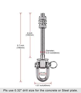 Chaise de hamac de yoga à <span class=keywords><strong>poutre</strong></span> en <span class=keywords><strong>bois</strong></span> et en acier inoxydable robuste sac de frappe porche balançoire ensembles crochet de <span class=keywords><strong>suspension</strong></span> - Product Image 2