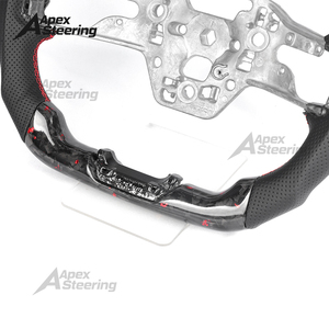 Volant sport en fibre de carbone forgée, nouveau modèle 2024-2025, avec cuir perforé - Product Image 4
