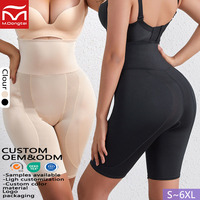 Faja Moldeadora de Cintura Alta de Poliamida, Pantalones Cortos Postparto de Doble Capa para Levantar Glúteos y Moldear la Cadera, Transpirables