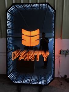 Neón 3D personalizado luz mágica ilusión pared túnel señal abismo efecto Panel Led infinito espejo para Oficina Baño Club <span class=keywords><strong>Bar</strong></span> Decoración - Product Image 5