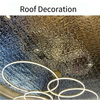 Self-Adhesive Water Ripple Decorative Film Plastic Metal Wave Background Wall Mirror for Wedding & Home Ceiling Wall Decor