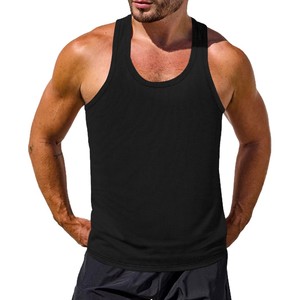 Chaleco Deportivo Casual de Verano F121, Tejido de Punto, Estilo Waffle, Color Sólido, Forma de I, para Hombre - Product Image 4
