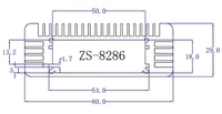 Panneaux d'extrémité découpés personnalisés Boîte de dissipateur de chaleur en aluminium extrudé anodisé 80*29 Fente pour rail DIN pour boîtier d'instrument électronique PCB