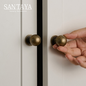 Santaya massief antiek messing handgrepen keukenkast grepen slaapkamer kledingkast ladeknoppen meubelgrepen - Product Image 5