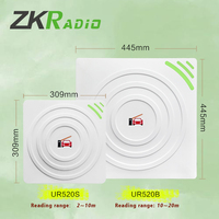 Lecteur RFID longue portée avec antenne 9DBI, lecteur RFID UHF, extérieur IP66, sortie USB RS485 Wiegand26/34, lecteur UHF intégré