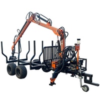 Machines forestières de haute qualité 1.5 tonnes Grappin à bois Nouvelle grue à bois Remorque à benne basculante