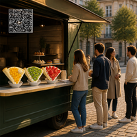 Réplique alimentaire réaliste en crêpe avec morceaux de mangue et crème, inaltérable, pour l'aménagement des étagères de garde-manger et le merchandising visuel