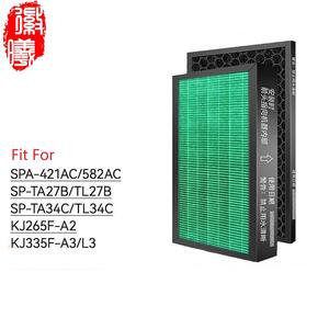 Filtre de remplacement HEPA au charbon actif pour <span class=keywords><strong>purificateur</strong></span> <span class=keywords><strong>d</strong></span>'<span class=keywords><strong>air</strong></span> <span class=keywords><strong>Mitsubishi</strong></span> Heavy Industries SPA-421AC/582AC compatible avec SP-TA/TL27B/34C - Product Image 1