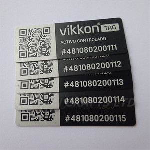 Mã <span class=keywords><strong>QR</strong></span> Serial ID Số Khắc SS Tên Nơi Nhãn Sản Phẩm Khắc Kim Loại Thép Không Gỉ Logo Tên Tấm - Product Image 6
