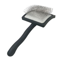 Brosse démêlante professionnelle pour animaux de compagnie, à picots en acier inoxydable, pour chiens et chats à poils longs, outil de toilettage et de retrait des poils morts, logo personnalisé, OEM
