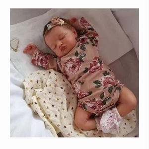 Boneka bayi silikon murah 18 inci pakaian tubuh realistis balita bayi plastik boneka bayi baru lahir menangis - Product Image 1