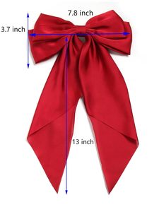 Accesorio de lazo largo para el cabello, se desliza por la parte posterior de la cabeza, clip de lazo para mujer - Product Image 2