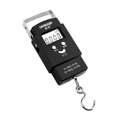 50kg/110lb Digital Electronic Luggage Scale Portable Suitcase Scale Handled Travel Bag Weighting Fish Hook Hanging Scale