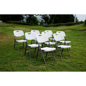 Chaise de mariage pliable banquet de <span class=keywords><strong>jardin</strong></span> <span class=keywords><strong>location</strong></span> de mariage étude de Offres Spéciales en plastique HDPE meilleure vente chaises pliantes en métal bon marché - Product Image 6