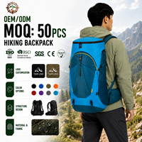 Sac à dos de randonnée grande capacité 65L, résistant à l'eau, respirant, pour le camping et la randonnée en plein air
