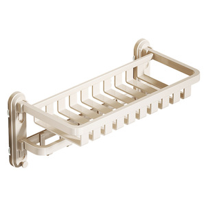 Bathroom Storage Rack Milky White Suction Mounted 60X70cm Corner Towel Rack With Shelf For Bath Use - Product Image 5