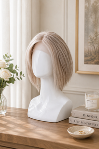 Peluca Grace Transparente <span class=keywords><strong>Gris</strong></span> Plateado con Encaje Frontal 4x4, Base de Piel, Cabello Humano Remy Sedoso para Volumen, Corte <span class=keywords><strong>Corto</strong></span>, 150% de Densidad - Product Image 5