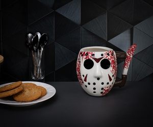 Warner Bros Viernes 13 Jason Máscara con Cuchillo Cerámica Café Taza Esculpida 3D Multicolor 20 Onza Fluida. - Product Image 5