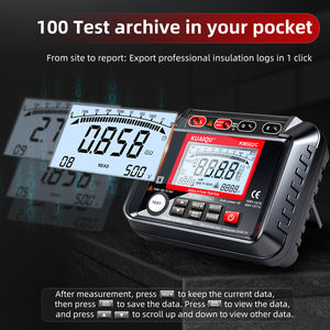 Testeur d'isolement automatique KUAIQU DAR/PI, <span class=keywords><strong>test</strong></span> de tension AC/DC, stockage de données de 100 groupes, mégohmmètre 0,1M-10G, 1000V, entretien des moteurs - Product Image 4