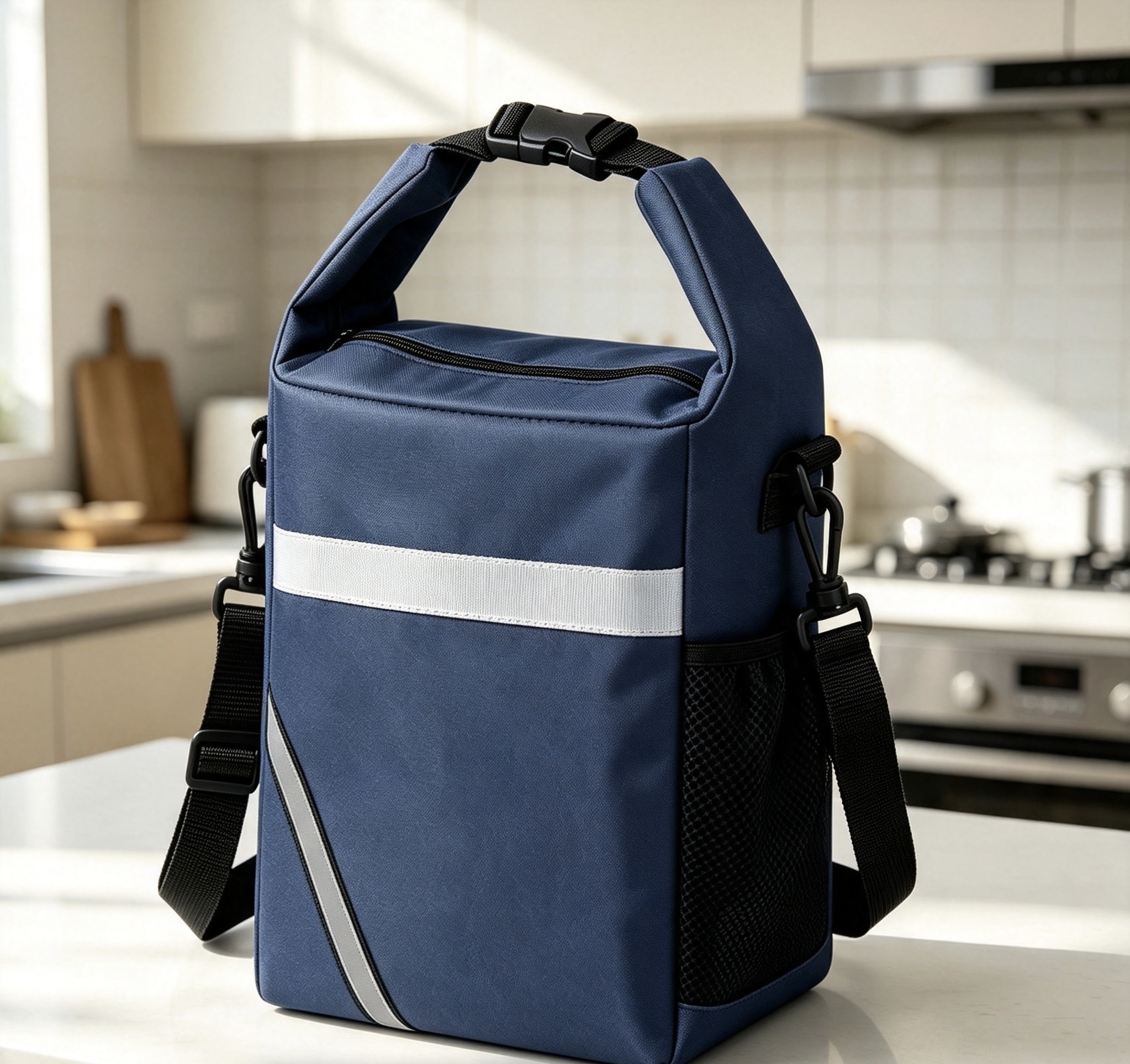 Insulated Lunch Bag Reflective Strip Portable