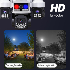 กล้องวงจรปิดพลังงานแสงอาทิตย์ Sunivision 4G 4MP HD พร้อมไฟส่องสว่าง มองเห็นในเวลากลางคืน 3 เลนส์ แจ้งเตือนการเคลื่อนไหว รองรับการ์ดหน่วยความจำ - Product Image 4