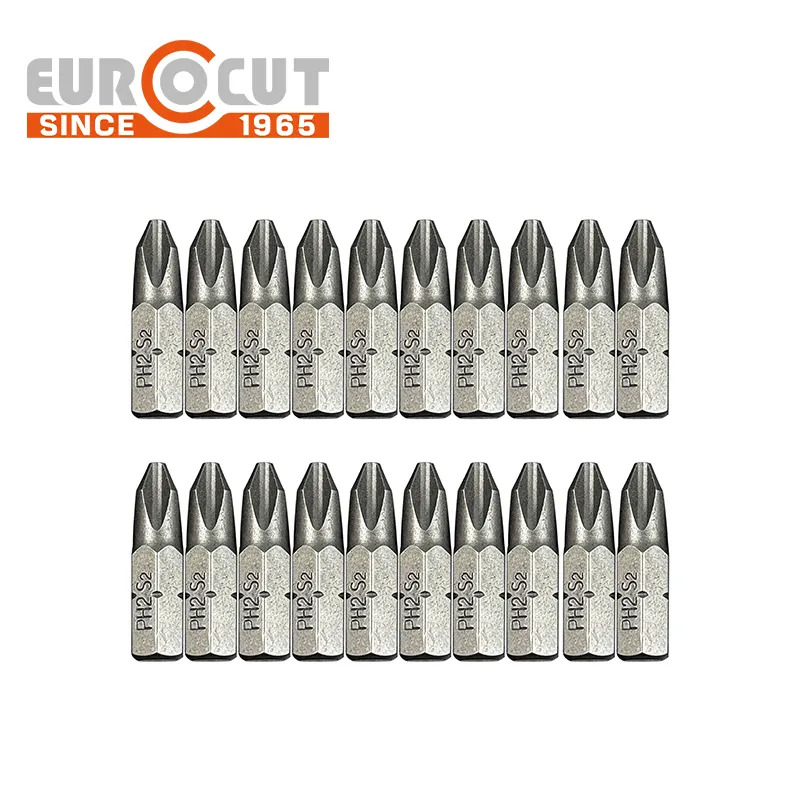 EUROCUT S2 Thread Nails Screws Short Bit Set Drill Phillips Bit Screwdriver Parts Bits