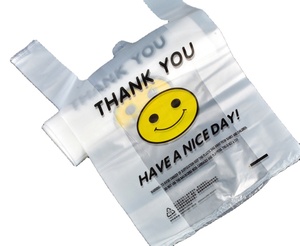 Wholesale Clear LDPE T-shirt <b>Packaging</b> <b>Bag</b> Thank You Shopping <b>Bag</b> pp Plastic Carrier <b>Bags</b> - Product Image 2
