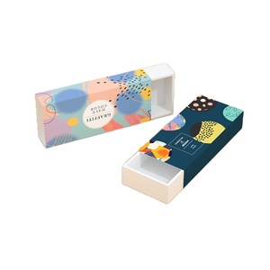 Custom Printing Hard Rigid Cardboard Luxury Sliding Box With Ribbon Rope Gift Sleeve Drawer Box Packaging
