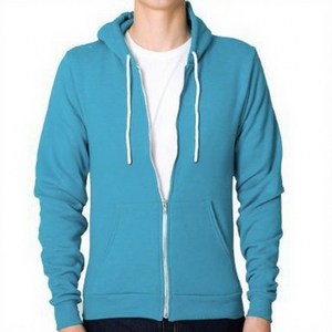 Sweat-shirts et sweats à capuche zippés pour hommes, en polaire respirante polyester/coton, couleur unie, pour l'hiver - Product Image 1