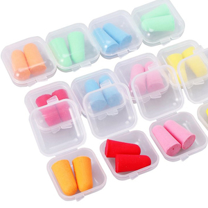 Giảm tiếng ồn PU bọt tái sử dụng nút tai thoải mái mềm cắm tai với nhựa nhỏ trường hợp cho ngủ, các sự kiện lớn, ngáy - Product Image 3