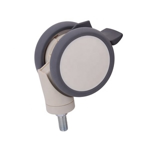 Roulettes pivotantes silencieuses TPR <span class=keywords><strong>de</strong></span> 5 pouces pour mobilier médical et <span class=keywords><strong>lit</strong></span> d'hôpital, à usage moyen, avec double frein - Product Image 2
