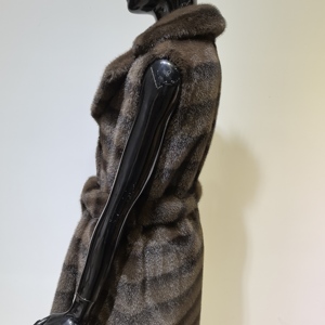 Gilet <span class=keywords><strong>in</strong></span> Finta Pelliccia di <span class=keywords><strong>Visone</strong></span> da Donna con Cintura, Elegante Cappotto Invernale Senza Maniche - Product Image 3