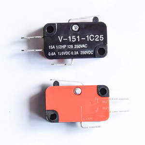 Microinterruttore corsa 15A finecorsa V-151-1C25 / <span class=keywords><strong>152</strong></span> / 153 / 154 / 155 / 156 pulsante SPDT rullo momentaneo manico lungo - Product Image 2