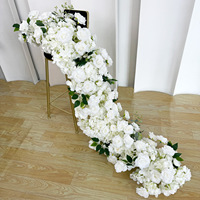 Décoration de table cascade de luxe léger, chemin de table en soie, plante artificielle, toile de fond pour événement de mariage, fleurs artificielles pour fête d'anniversaire