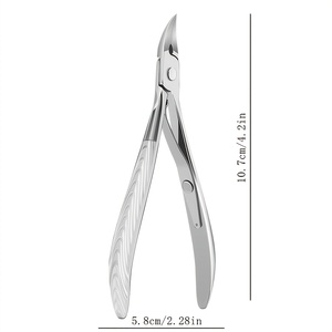 Ensemble de <span class=keywords><strong>coupe</strong></span>-ongles professionnels réutilisables en acier inoxydable - <span class=keywords><strong>Coupe</strong></span>-cuticules portables, durables et tranchants et ciseaux courbés pour manucure - Product Image 3