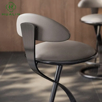 Tabourets de bar/café HUALIN de style moderne, robustes et durables en acier inoxydable
