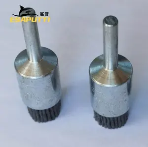 2020 hot product Customized Stainless steel wire Shaft Mounted Twisted Knot abrasive wire end brush cleaning for car spare parts