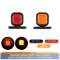 Feux de position latéraux à LED double face, rouge ambre, double couleur, carrés et triangulaires, pour semi-remorques, remorques et tracteurs