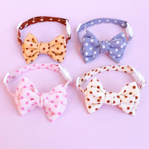 Dot Bowknot <span class=keywords><strong>Adorable</strong></span> ajustable cálido mascota perro gato Collar - Product Image 1