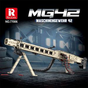 Reobrix 77006, Modelo de Arma Técnica <span class=keywords><strong>Militar</strong></span> Alemana MG-42, Bloques de Construcción MOC, Puede Disparar Balas, Juguete de Ladrillos, Regalo para Festividades - Product Image 2