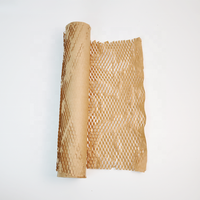 Emballage en papier kraft en nid d'abeille, grille de déchirure, résistant à l'humidité, absorption des chocs, remplissage, papier d'emballage express