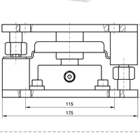 Module de pesage par compression à rayons de type 3-30t pour plateformes de silos, trémies, réservoirs et balances de camions